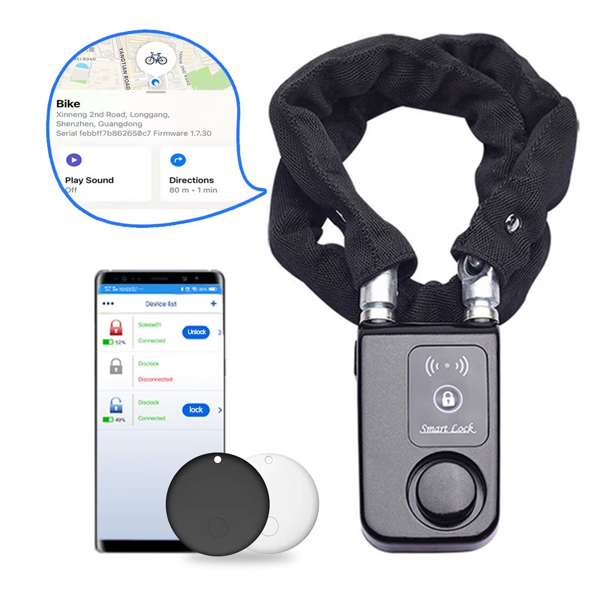 ล็อคโซ่จักรยานพร้อมสัญญาณเตือน - Commuter Bike Lock บทวิจารณ์และราคา